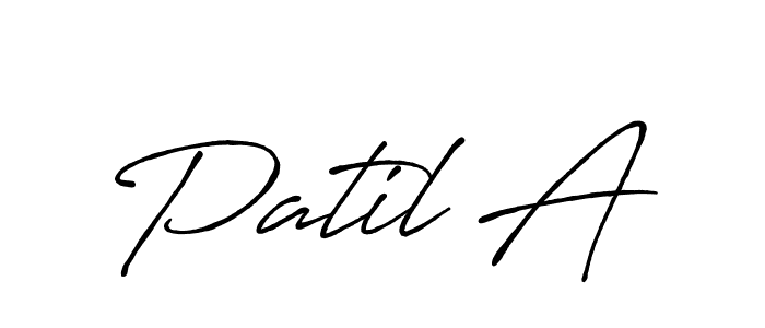 Make a beautiful signature design for name Patil A. Use this online signature maker to create a handwritten signature for free. Patil A signature style 7 images and pictures png