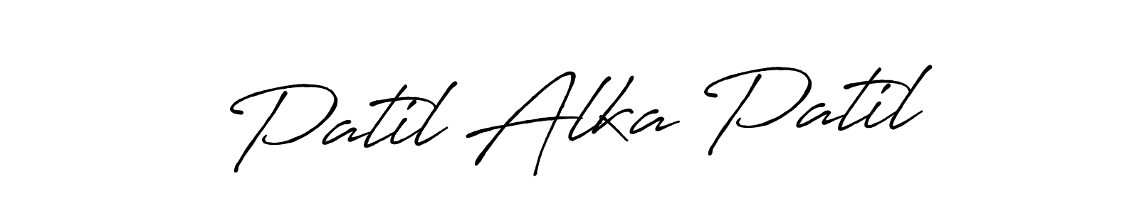 Once you've used our free online signature maker to create your best signature Antro_Vectra_Bolder style, it's time to enjoy all of the benefits that Patil Alka Patil name signing documents. Patil Alka Patil signature style 7 images and pictures png