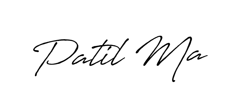 Similarly Antro_Vectra_Bolder is the best handwritten signature design. Signature creator online .You can use it as an online autograph creator for name Patil Ma. Patil Ma signature style 7 images and pictures png