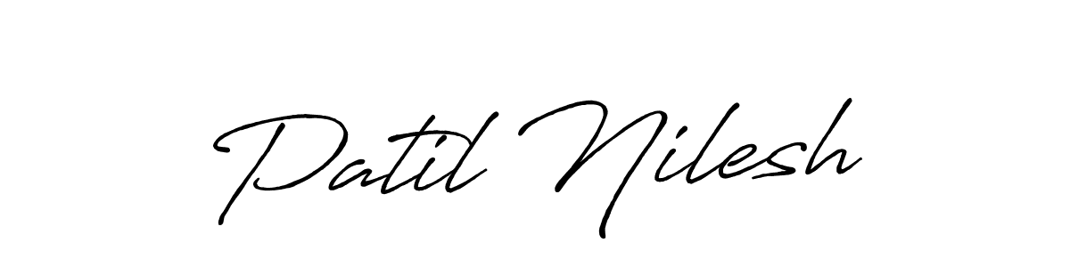 It looks lik you need a new signature style for name Patil Nilesh. Design unique handwritten (Antro_Vectra_Bolder) signature with our free signature maker in just a few clicks. Patil Nilesh signature style 7 images and pictures png