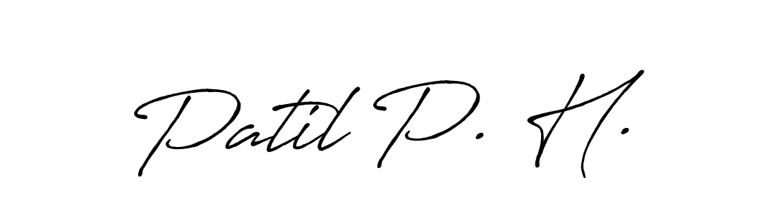 Make a beautiful signature design for name Patil P. H.. Use this online signature maker to create a handwritten signature for free. Patil P. H. signature style 7 images and pictures png