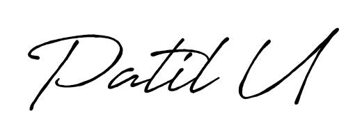 Practice writing Patil U with the flow of Antro_Vectra_Bolder lettering. A fantastic source of inspiration for developing your personal signature style. Patil U signature style 7 images and pictures png