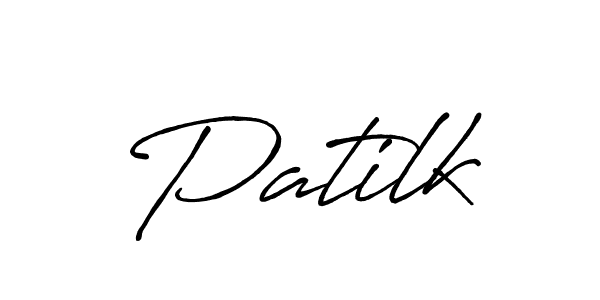 Make a beautiful signature design for name Patilk. With this signature (Antro_Vectra_Bolder) style, you can create a handwritten signature for free. Patilk signature style 7 images and pictures png