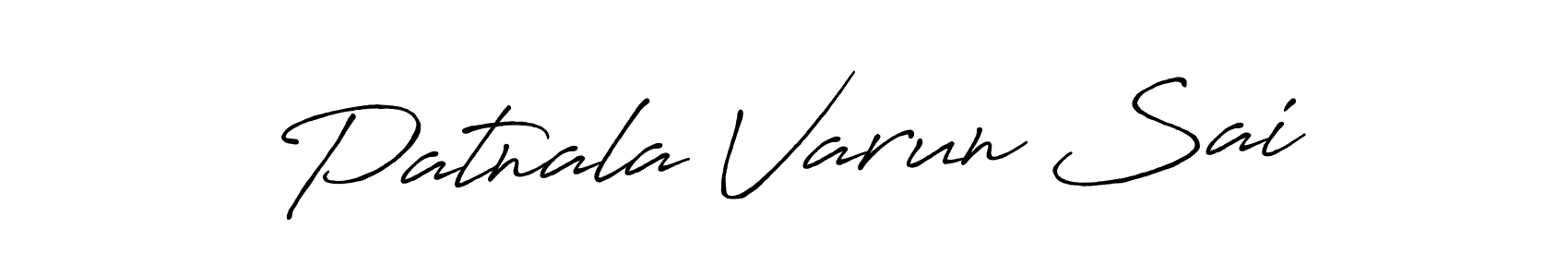 Patnala Varun Sai stylish signature style. Best Handwritten Sign (Antro_Vectra_Bolder) for my name. Handwritten Signature Collection Ideas for my name Patnala Varun Sai. Patnala Varun Sai signature style 7 images and pictures png