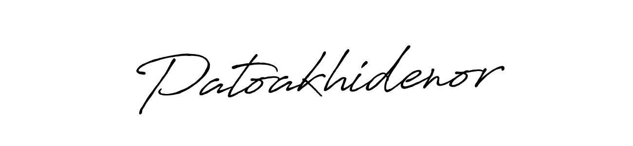 Also we have Patoakhidenor name is the best signature style. Create professional handwritten signature collection using Antro_Vectra_Bolder autograph style. Patoakhidenor signature style 7 images and pictures png
