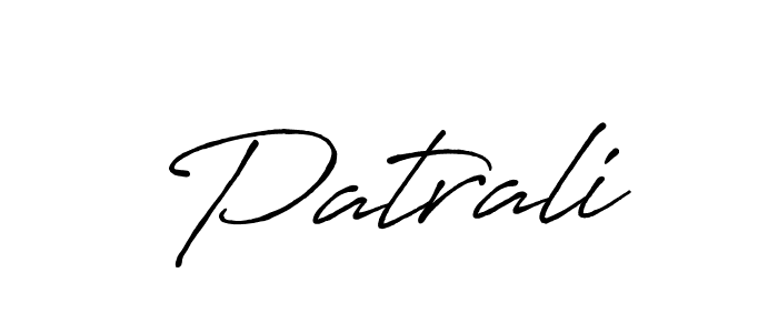 It looks lik you need a new signature style for name Patrali. Design unique handwritten (Antro_Vectra_Bolder) signature with our free signature maker in just a few clicks. Patrali signature style 7 images and pictures png