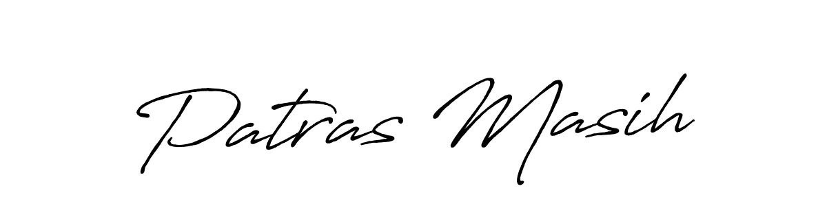 Patras Masih stylish signature style. Best Handwritten Sign (Antro_Vectra_Bolder) for my name. Handwritten Signature Collection Ideas for my name Patras Masih. Patras Masih signature style 7 images and pictures png