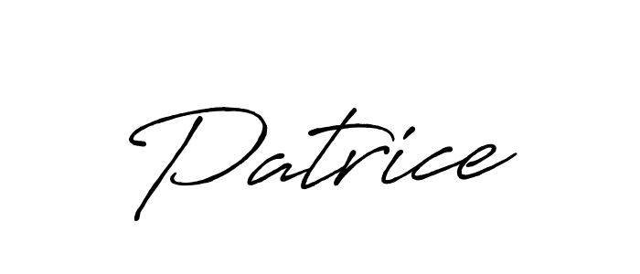 Design your own signature with our free online signature maker. With this signature software, you can create a handwritten (Antro_Vectra_Bolder) signature for name Patrice. Patrice signature style 7 images and pictures png