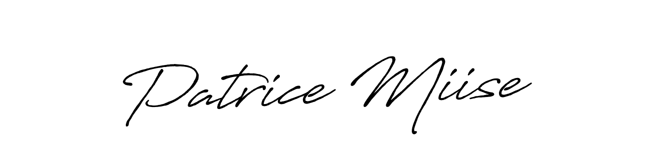 Design your own signature with our free online signature maker. With this signature software, you can create a handwritten (Antro_Vectra_Bolder) signature for name Patrice Miise. Patrice Miise signature style 7 images and pictures png