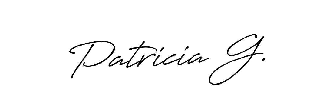 Also You can easily find your signature by using the search form. We will create Patricia G. name handwritten signature images for you free of cost using Antro_Vectra_Bolder sign style. Patricia G. signature style 7 images and pictures png