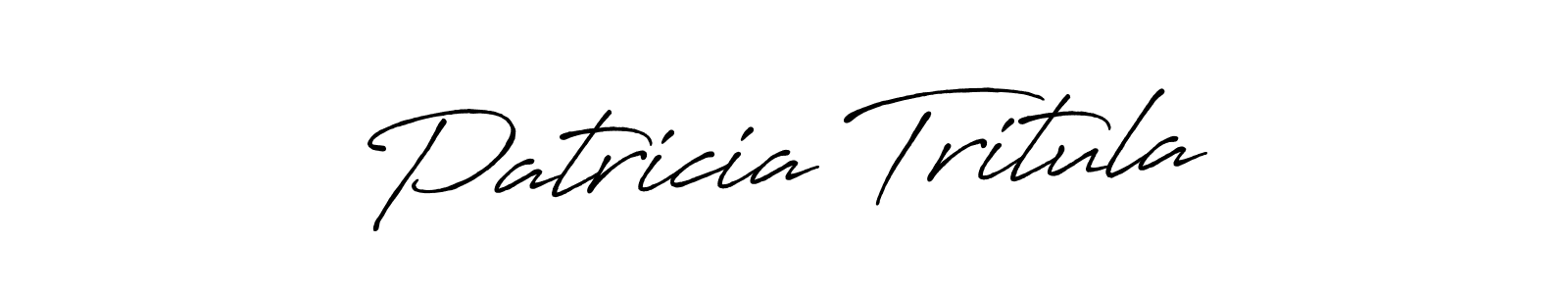 How to make Patricia Tritula signature? Antro_Vectra_Bolder is a professional autograph style. Create handwritten signature for Patricia Tritula name. Patricia Tritula signature style 7 images and pictures png