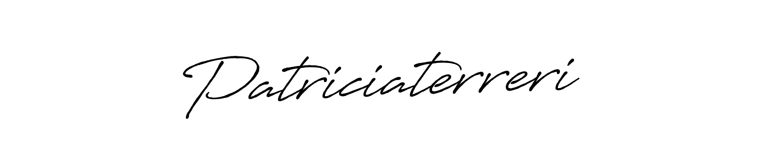 Make a beautiful signature design for name Patriciaterreri. With this signature (Antro_Vectra_Bolder) style, you can create a handwritten signature for free. Patriciaterreri signature style 7 images and pictures png
