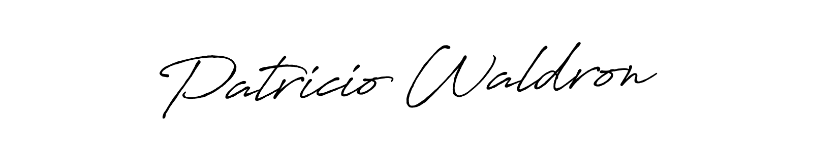 Create a beautiful signature design for name Patricio Waldron. With this signature (Antro_Vectra_Bolder) fonts, you can make a handwritten signature for free. Patricio Waldron signature style 7 images and pictures png