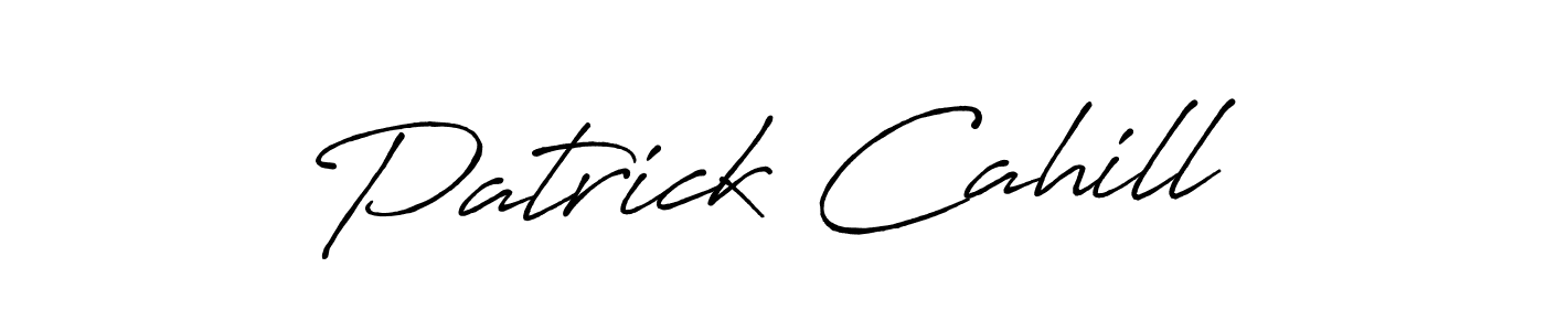 You should practise on your own different ways (Antro_Vectra_Bolder) to write your name (Patrick Cahill) in signature. don't let someone else do it for you. Patrick Cahill signature style 7 images and pictures png