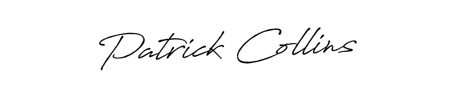 Similarly Antro_Vectra_Bolder is the best handwritten signature design. Signature creator online .You can use it as an online autograph creator for name Patrick Collins. Patrick Collins signature style 7 images and pictures png