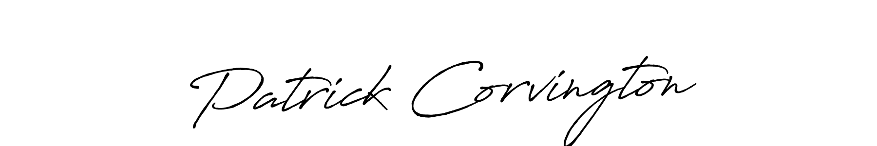 Make a short Patrick Corvington signature style. Manage your documents anywhere anytime using Antro_Vectra_Bolder. Create and add eSignatures, submit forms, share and send files easily. Patrick Corvington signature style 7 images and pictures png