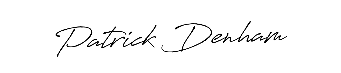 How to make Patrick Denham name signature. Use Antro_Vectra_Bolder style for creating short signs online. This is the latest handwritten sign. Patrick Denham signature style 7 images and pictures png
