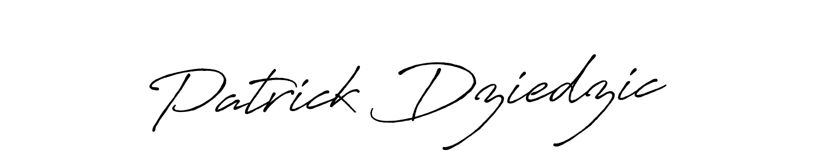 It looks lik you need a new signature style for name Patrick Dziedzic. Design unique handwritten (Antro_Vectra_Bolder) signature with our free signature maker in just a few clicks. Patrick Dziedzic signature style 7 images and pictures png