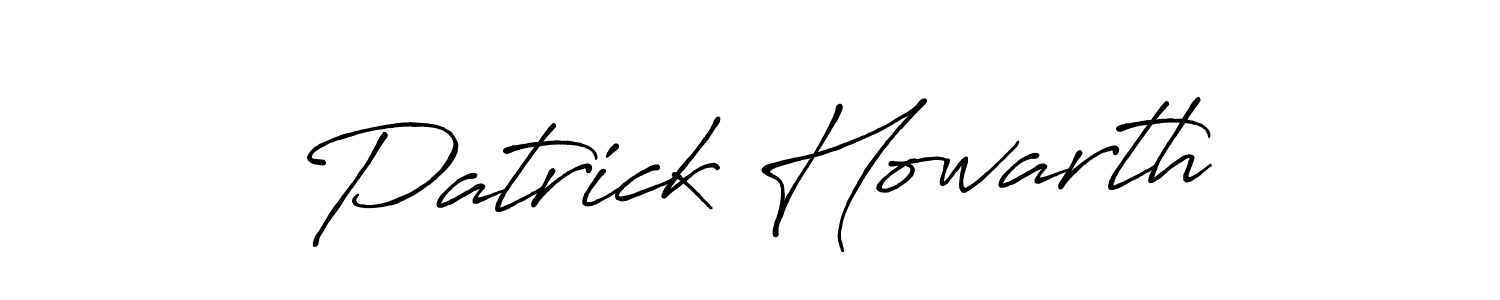 Patrick Howarth stylish signature style. Best Handwritten Sign (Antro_Vectra_Bolder) for my name. Handwritten Signature Collection Ideas for my name Patrick Howarth. Patrick Howarth signature style 7 images and pictures png