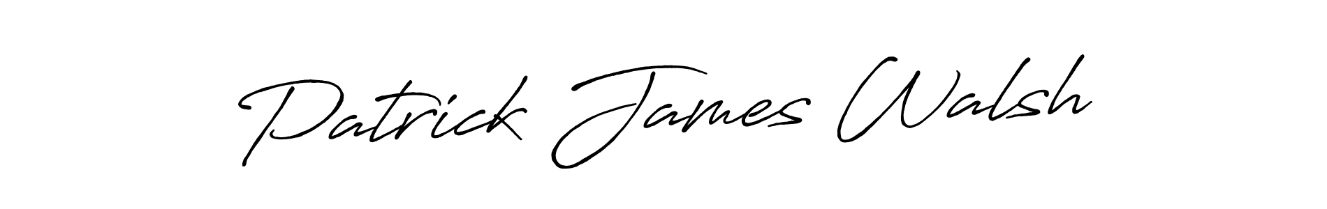 Create a beautiful signature design for name Patrick James Walsh. With this signature (Antro_Vectra_Bolder) fonts, you can make a handwritten signature for free. Patrick James Walsh signature style 7 images and pictures png