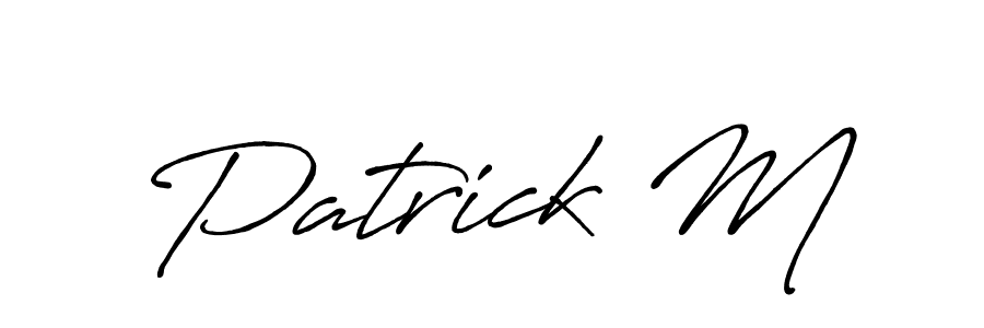 How to make Patrick M signature? Antro_Vectra_Bolder is a professional autograph style. Create handwritten signature for Patrick M name. Patrick M signature style 7 images and pictures png