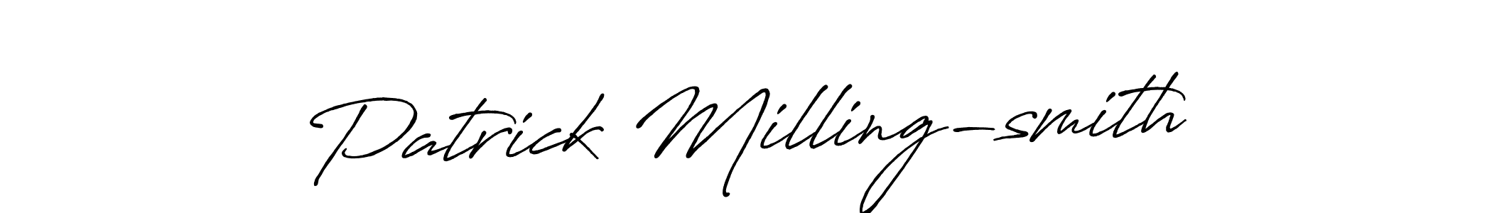 This is the best signature style for the Patrick Milling-smith name. Also you like these signature font (Antro_Vectra_Bolder). Mix name signature. Patrick Milling-smith signature style 7 images and pictures png