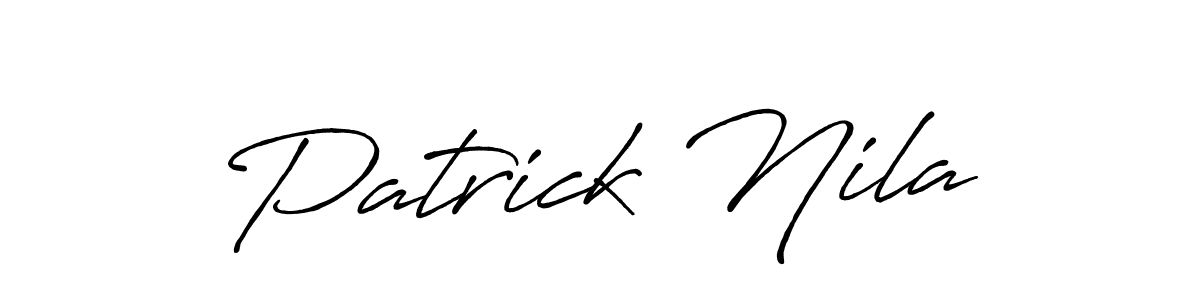 How to make Patrick Nila signature? Antro_Vectra_Bolder is a professional autograph style. Create handwritten signature for Patrick Nila name. Patrick Nila signature style 7 images and pictures png
