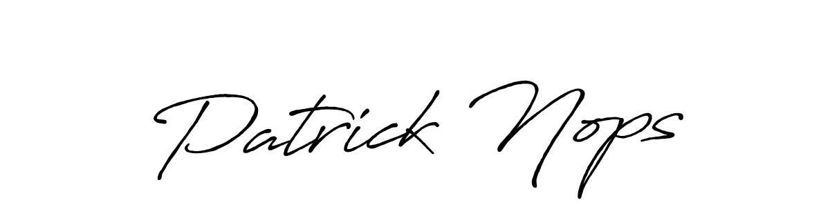 How to make Patrick Nops signature? Antro_Vectra_Bolder is a professional autograph style. Create handwritten signature for Patrick Nops name. Patrick Nops signature style 7 images and pictures png