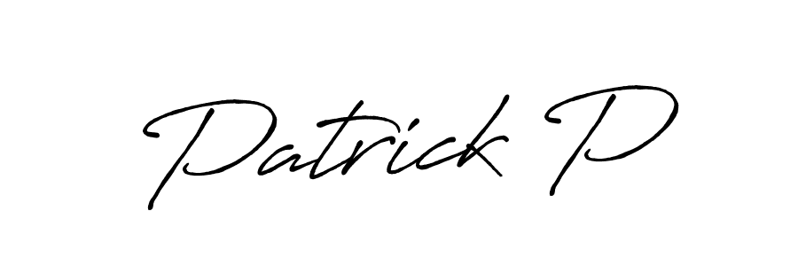 This is the best signature style for the Patrick P name. Also you like these signature font (Antro_Vectra_Bolder). Mix name signature. Patrick P signature style 7 images and pictures png