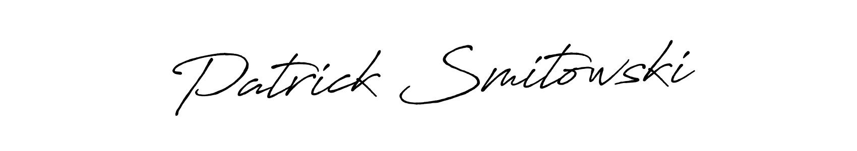 if you are searching for the best signature style for your name Patrick Smitowski. so please give up your signature search. here we have designed multiple signature styles  using Antro_Vectra_Bolder. Patrick Smitowski signature style 7 images and pictures png