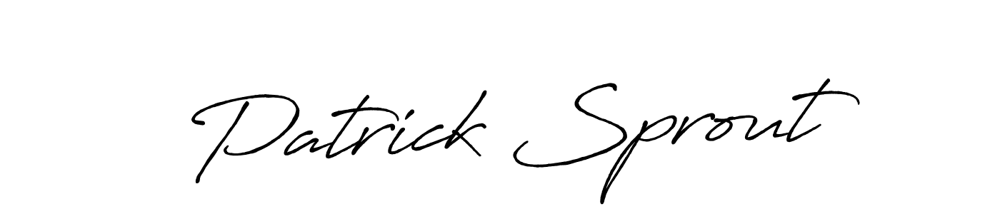 Patrick Sprout stylish signature style. Best Handwritten Sign (Antro_Vectra_Bolder) for my name. Handwritten Signature Collection Ideas for my name Patrick Sprout. Patrick Sprout signature style 7 images and pictures png