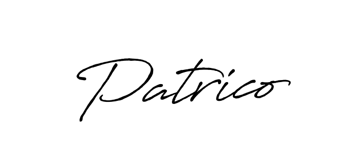 Patrico stylish signature style. Best Handwritten Sign (Antro_Vectra_Bolder) for my name. Handwritten Signature Collection Ideas for my name Patrico. Patrico signature style 7 images and pictures png