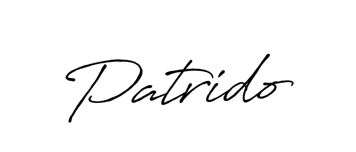 Create a beautiful signature design for name Patrido. With this signature (Antro_Vectra_Bolder) fonts, you can make a handwritten signature for free. Patrido signature style 7 images and pictures png