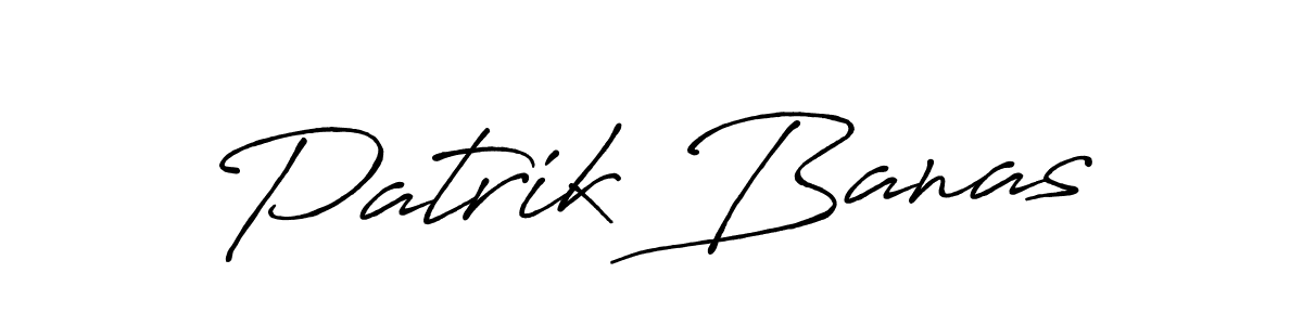 Make a beautiful signature design for name Patrik Banas. With this signature (Antro_Vectra_Bolder) style, you can create a handwritten signature for free. Patrik Banas signature style 7 images and pictures png