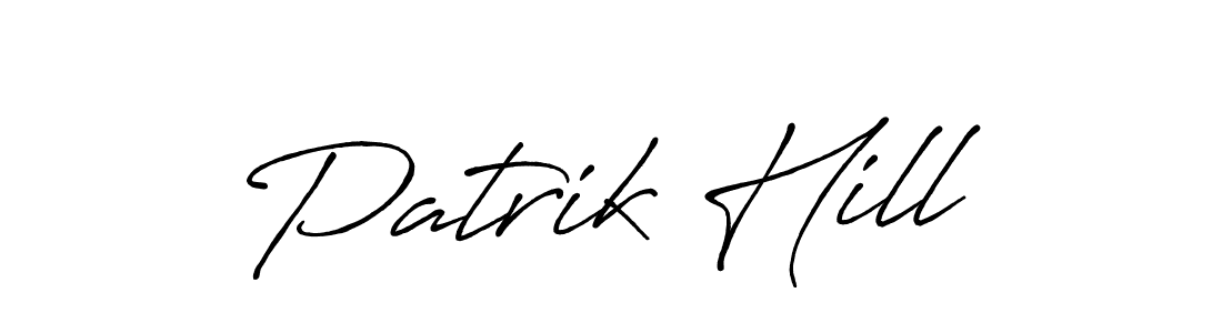 Use a signature maker to create a handwritten signature online. With this signature software, you can design (Antro_Vectra_Bolder) your own signature for name Patrik Hill. Patrik Hill signature style 7 images and pictures png