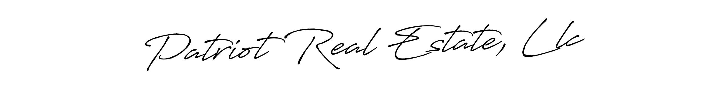 Design your own signature with our free online signature maker. With this signature software, you can create a handwritten (Antro_Vectra_Bolder) signature for name Patriot Real Estate, Llc. Patriot Real Estate, Llc signature style 7 images and pictures png