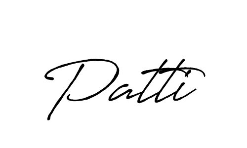 Make a beautiful signature design for name Patti. With this signature (Antro_Vectra_Bolder) style, you can create a handwritten signature for free. Patti signature style 7 images and pictures png