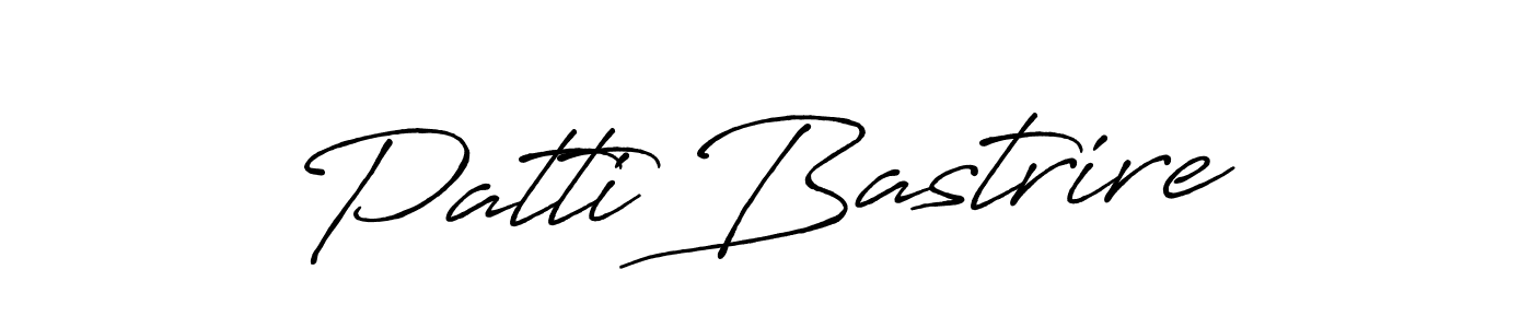 Create a beautiful signature design for name Patti Bastrire. With this signature (Antro_Vectra_Bolder) fonts, you can make a handwritten signature for free. Patti Bastrire signature style 7 images and pictures png