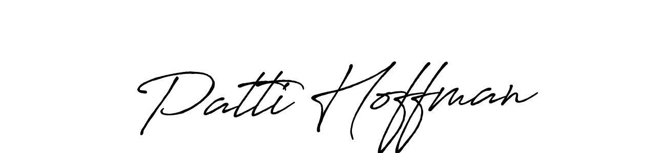 Make a beautiful signature design for name Patti Hoffman. With this signature (Antro_Vectra_Bolder) style, you can create a handwritten signature for free. Patti Hoffman signature style 7 images and pictures png