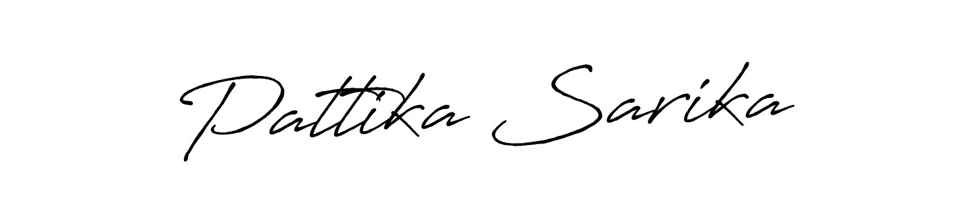 if you are searching for the best signature style for your name Pattika Sarika. so please give up your signature search. here we have designed multiple signature styles  using Antro_Vectra_Bolder. Pattika Sarika signature style 7 images and pictures png