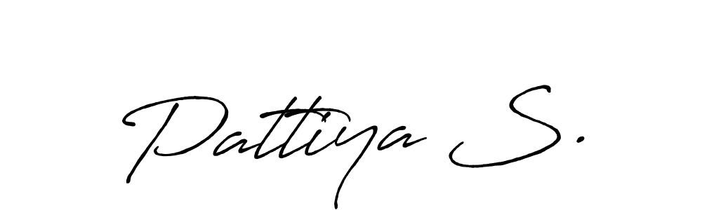 Make a beautiful signature design for name Pattiya S.. With this signature (Antro_Vectra_Bolder) style, you can create a handwritten signature for free. Pattiya S. signature style 7 images and pictures png