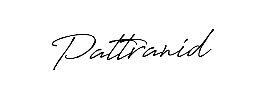 Use a signature maker to create a handwritten signature online. With this signature software, you can design (Antro_Vectra_Bolder) your own signature for name Pattranid. Pattranid signature style 7 images and pictures png