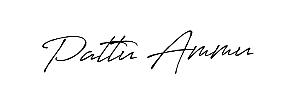 Use a signature maker to create a handwritten signature online. With this signature software, you can design (Antro_Vectra_Bolder) your own signature for name Pattu Ammu. Pattu Ammu signature style 7 images and pictures png