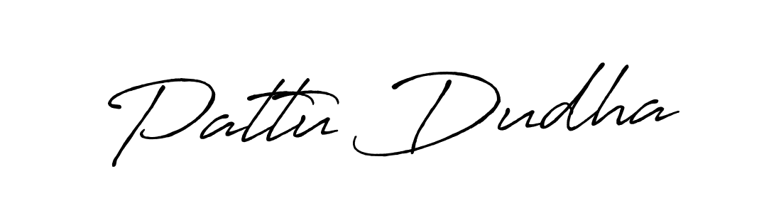 How to make Pattu Dudha name signature. Use Antro_Vectra_Bolder style for creating short signs online. This is the latest handwritten sign. Pattu Dudha signature style 7 images and pictures png