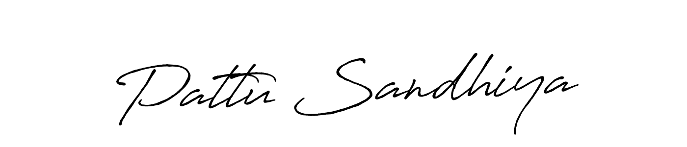 Create a beautiful signature design for name Pattu Sandhiya. With this signature (Antro_Vectra_Bolder) fonts, you can make a handwritten signature for free. Pattu Sandhiya signature style 7 images and pictures png