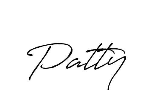 Patty stylish signature style. Best Handwritten Sign (Antro_Vectra_Bolder) for my name. Handwritten Signature Collection Ideas for my name Patty. Patty signature style 7 images and pictures png