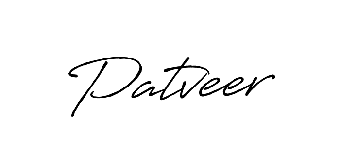 Use a signature maker to create a handwritten signature online. With this signature software, you can design (Antro_Vectra_Bolder) your own signature for name Patveer. Patveer signature style 7 images and pictures png