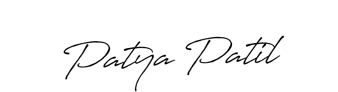Also You can easily find your signature by using the search form. We will create Patya Patil name handwritten signature images for you free of cost using Antro_Vectra_Bolder sign style. Patya Patil signature style 7 images and pictures png