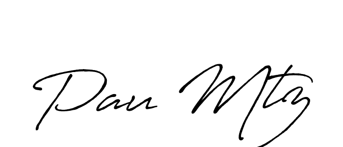 Also You can easily find your signature by using the search form. We will create Pau Mtz name handwritten signature images for you free of cost using Antro_Vectra_Bolder sign style. Pau Mtz signature style 7 images and pictures png