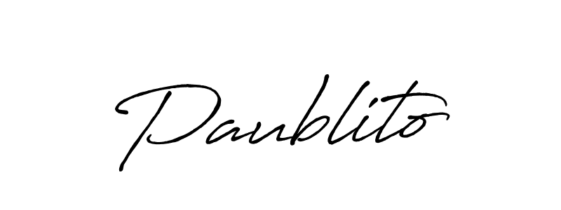 How to make Paublito signature? Antro_Vectra_Bolder is a professional autograph style. Create handwritten signature for Paublito name. Paublito signature style 7 images and pictures png